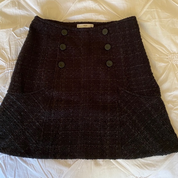 Mini Black Tweed Mango Skirt - Picture 1 of 4